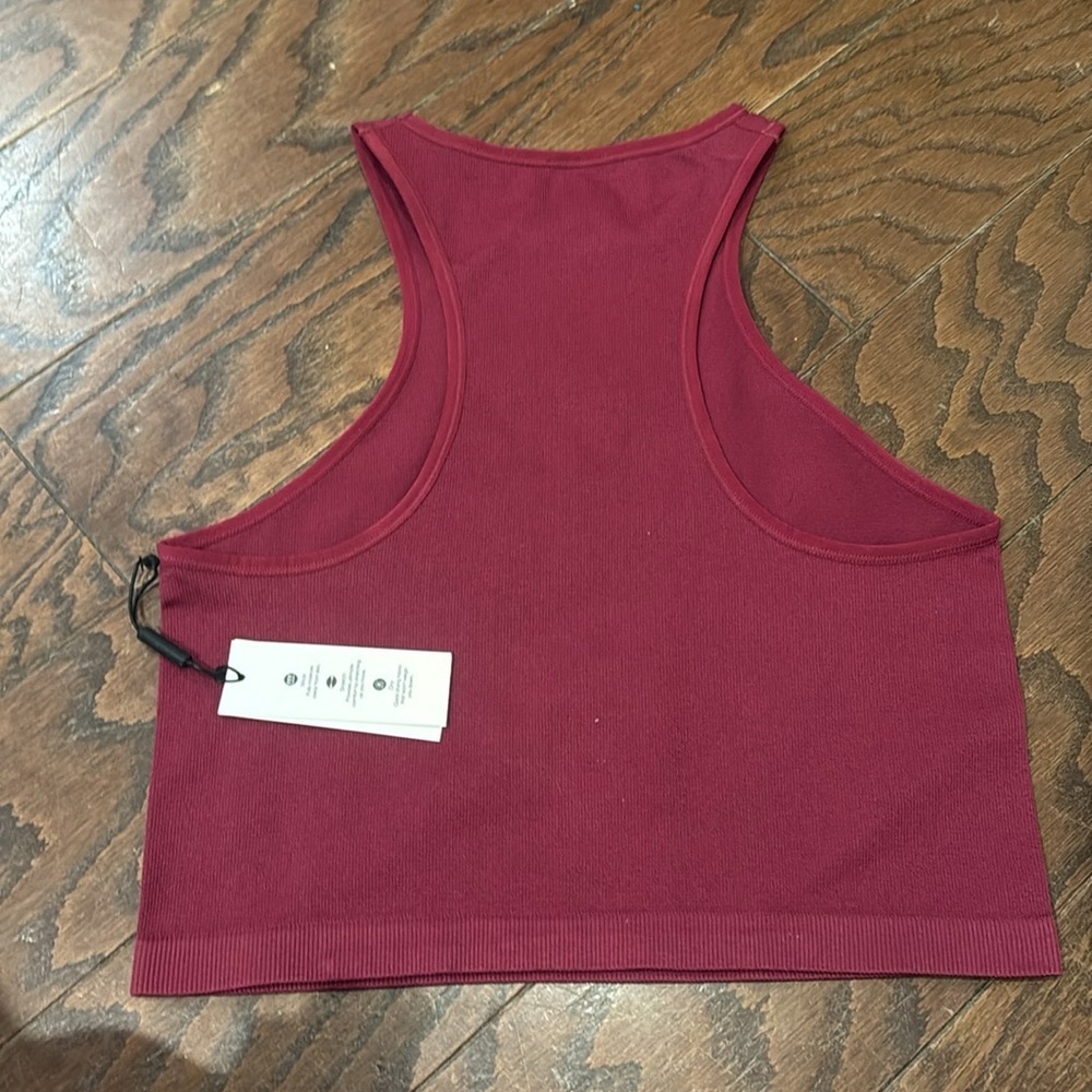 Calvin Klein Performance NWT maroon ribbed Racerback, XL - Picture 6 of 9